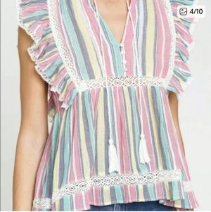 dRA Multicolor Striped Tank Top
